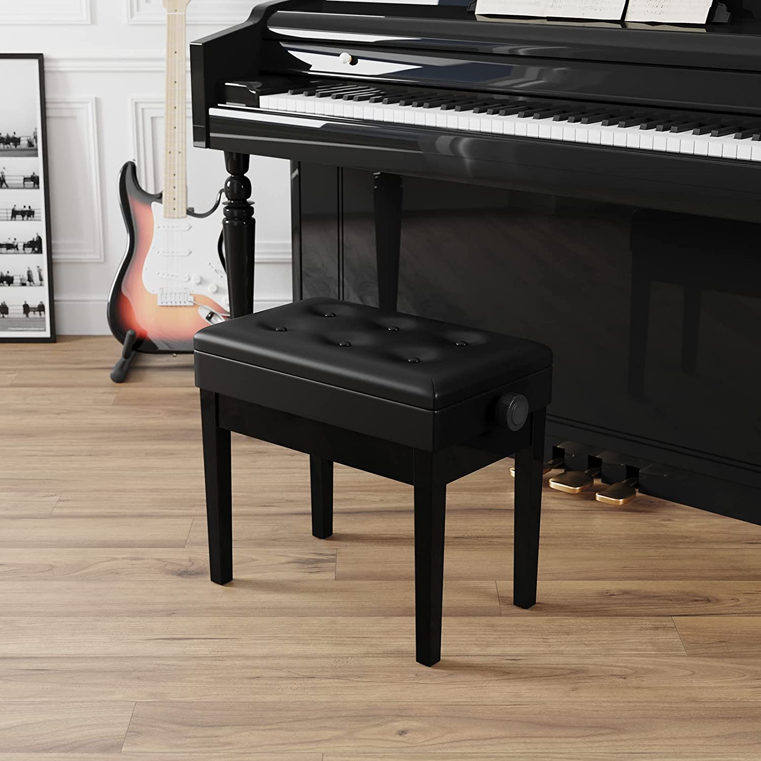 Donner Adjustable Piano Keyboard Bench, X-Style Bench Stool Chair