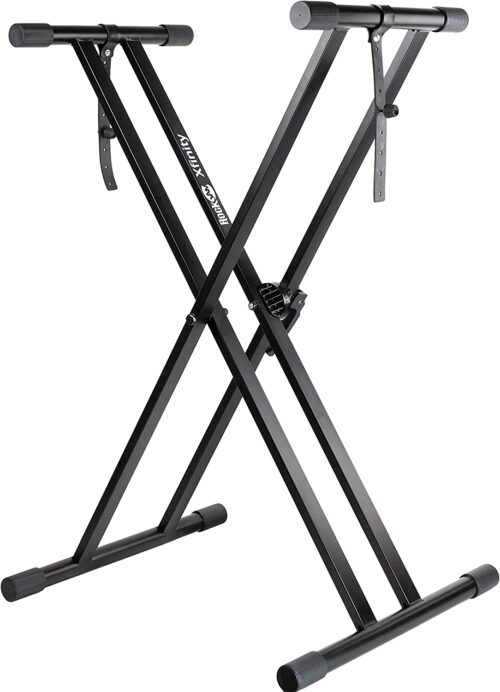 RockJam Xfinity Heavy-Duty, Double-X Adjustable Piano Keyboard Stand