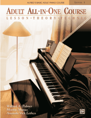 Alfred's Adult All-in-One - Lesson With You 8 Best Piano Lesson Book for Beginners